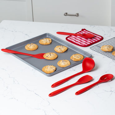 Red 5-Piece Silicone Cooking Tools