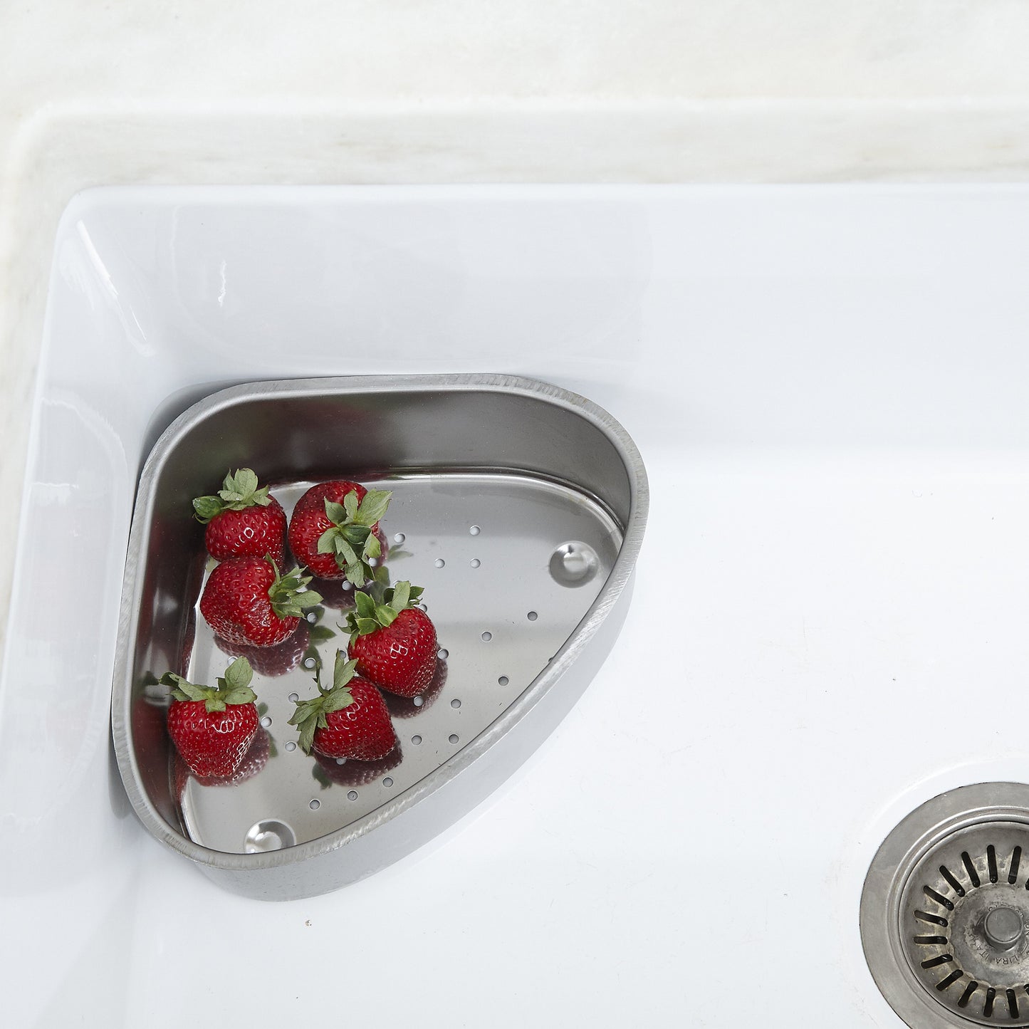 Corner Steel Sink Strainer