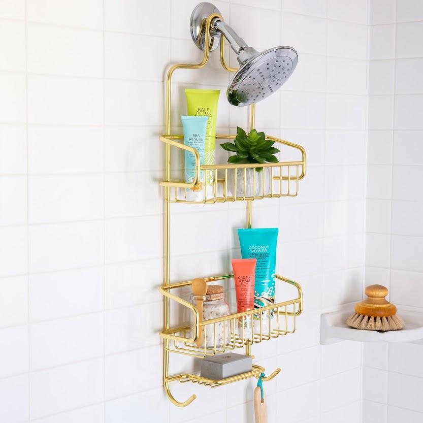 Gold Extra-Large Shower Caddy
