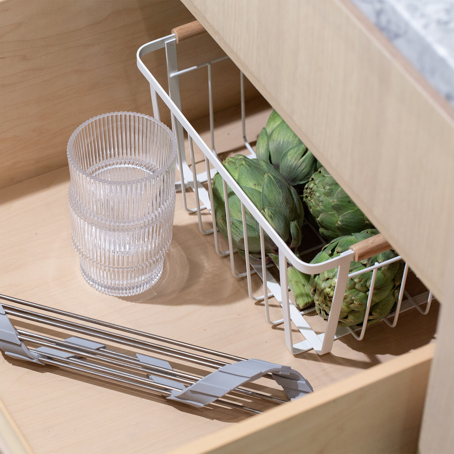 Roll-Up Corner Sink Shelf