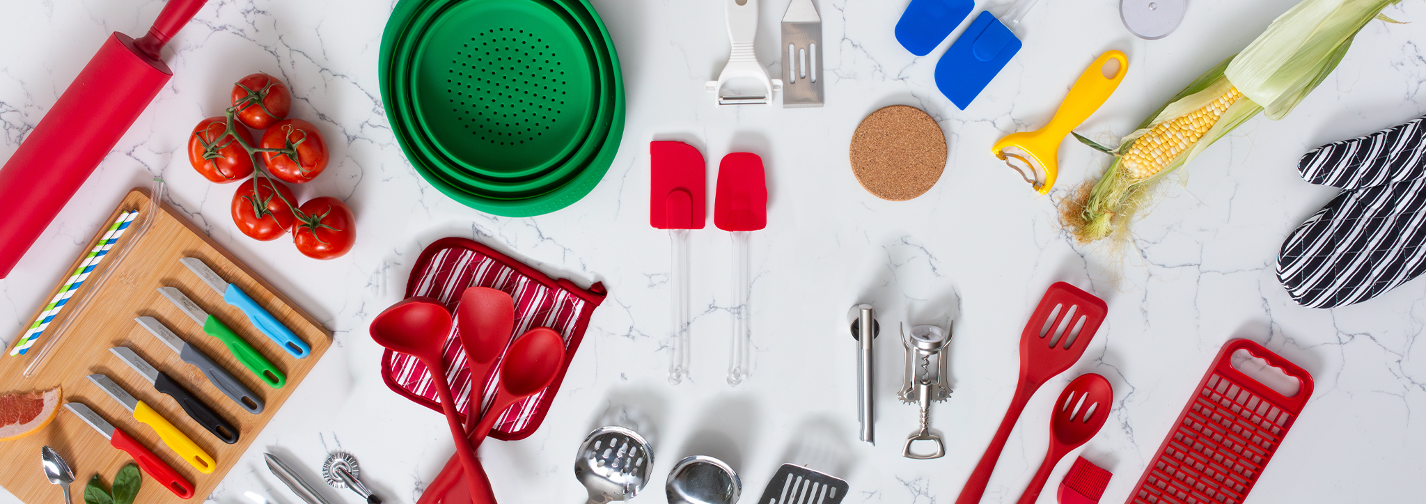 Organized home interior with everyday housewares