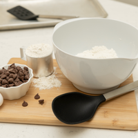 Solid Spoon (Stainless Steel & Silicone Tools)