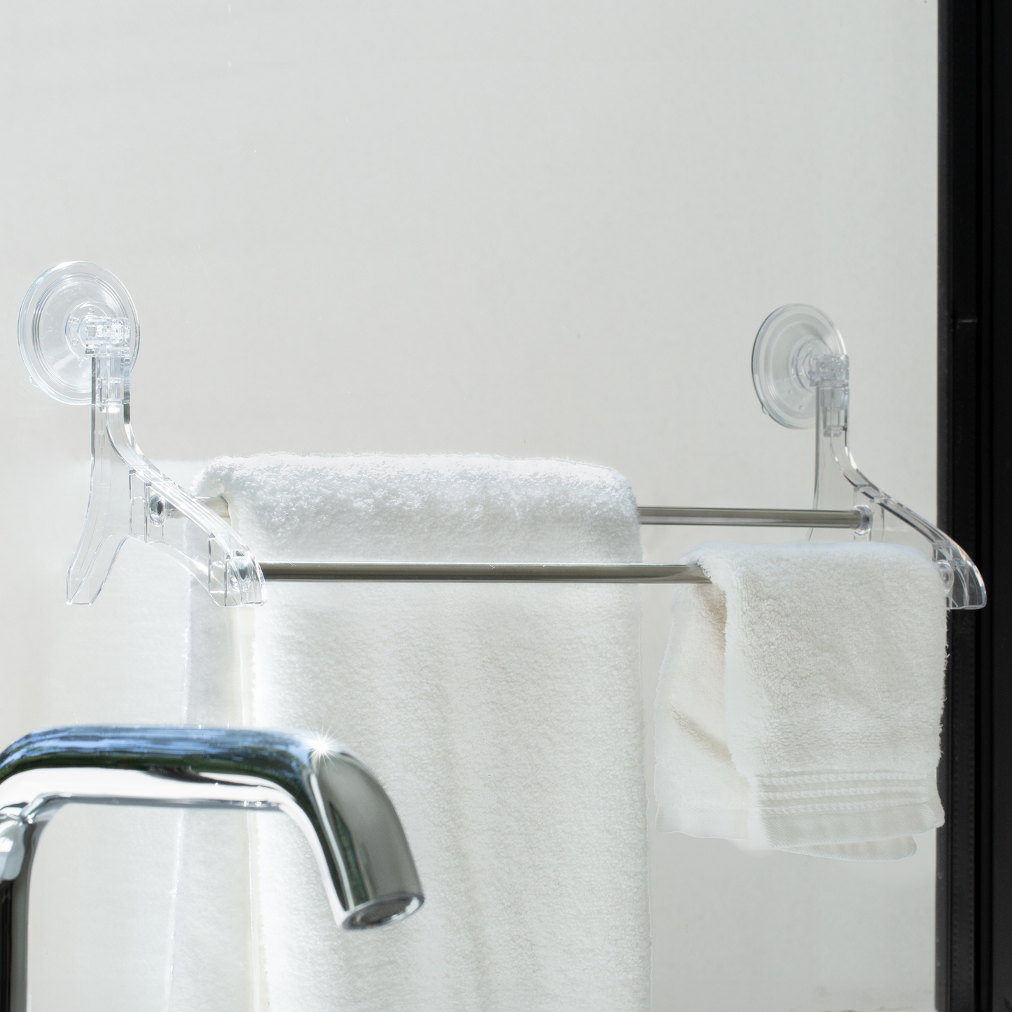 Suction-Cup Double Towel Bar