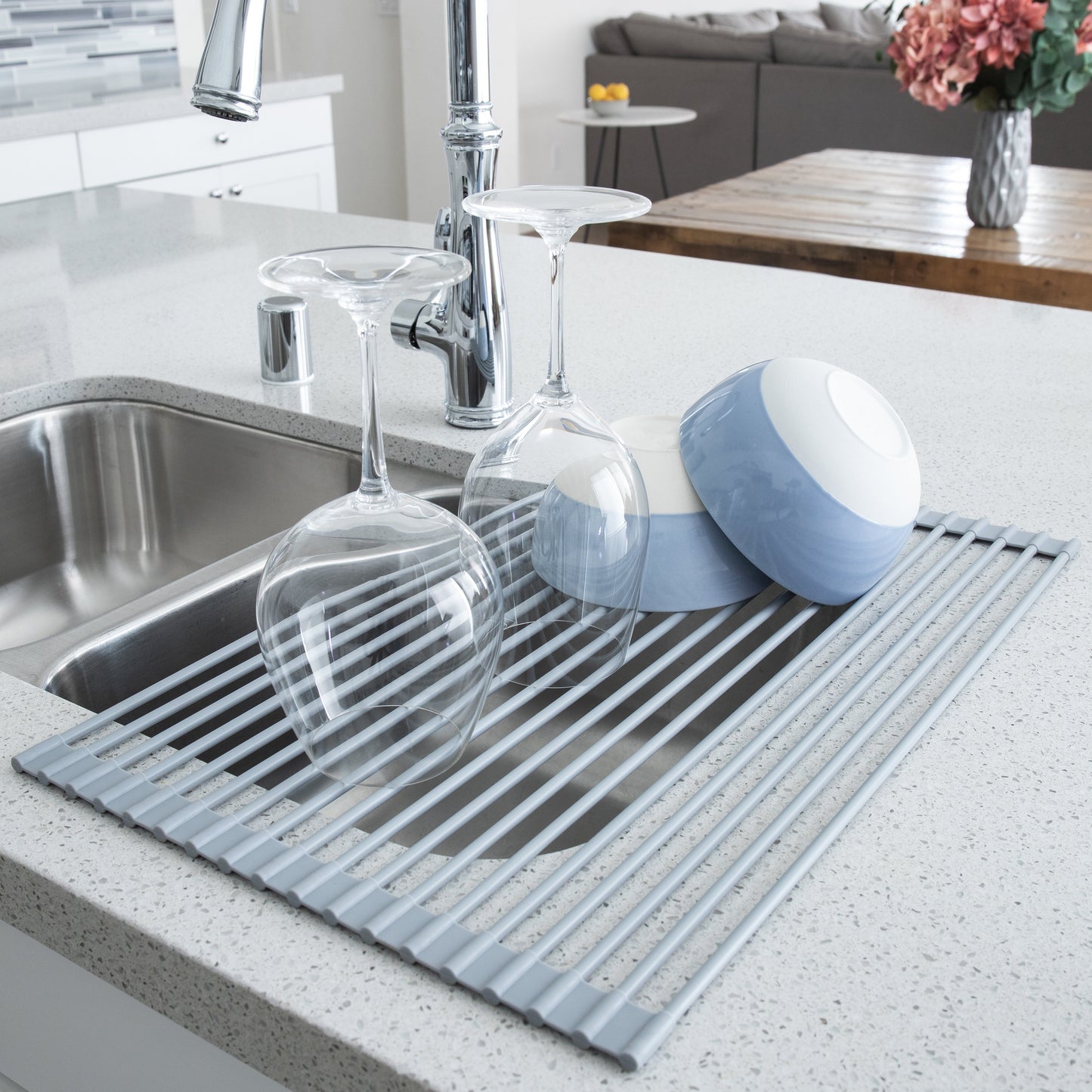 Over-The-Sink Roll-Up Drying Rack