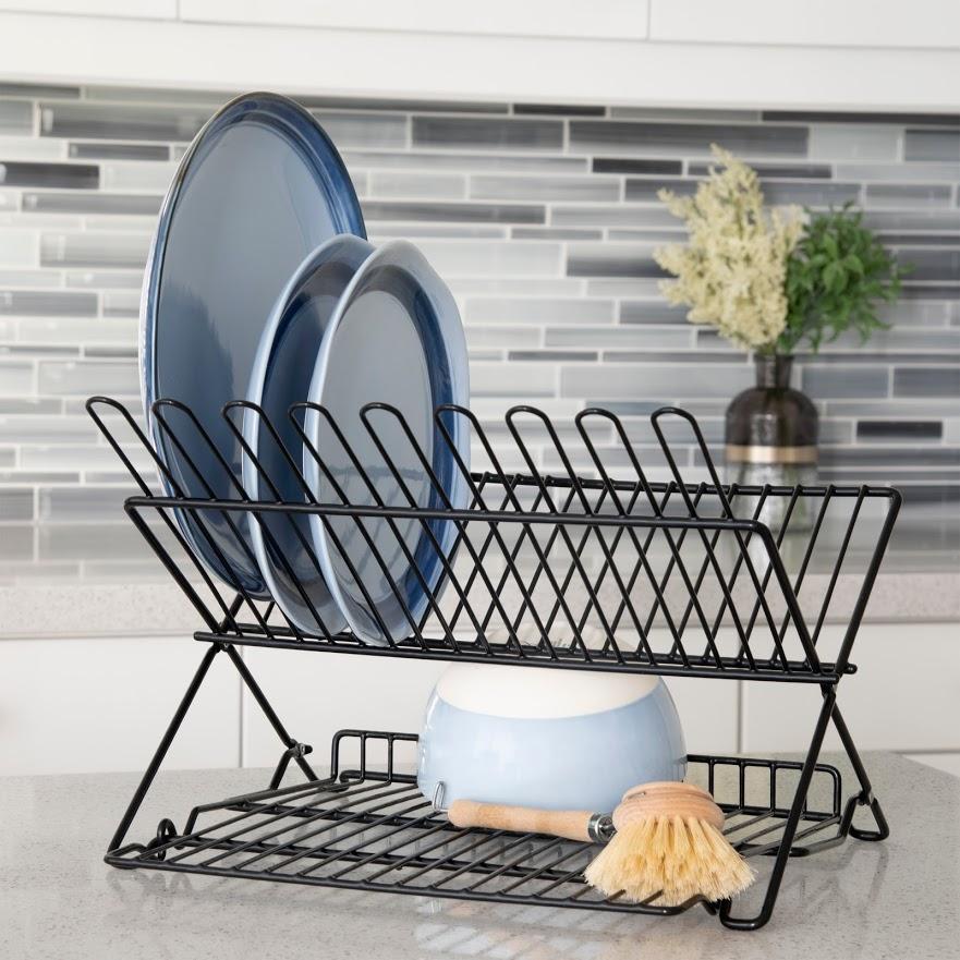 ミュージック DISH// #HOME DISH Metallic Folding Dish Rack – Better Houseware