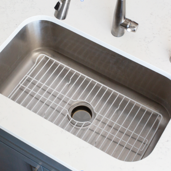 Stainless Steel Sink Protector With Coated Feet